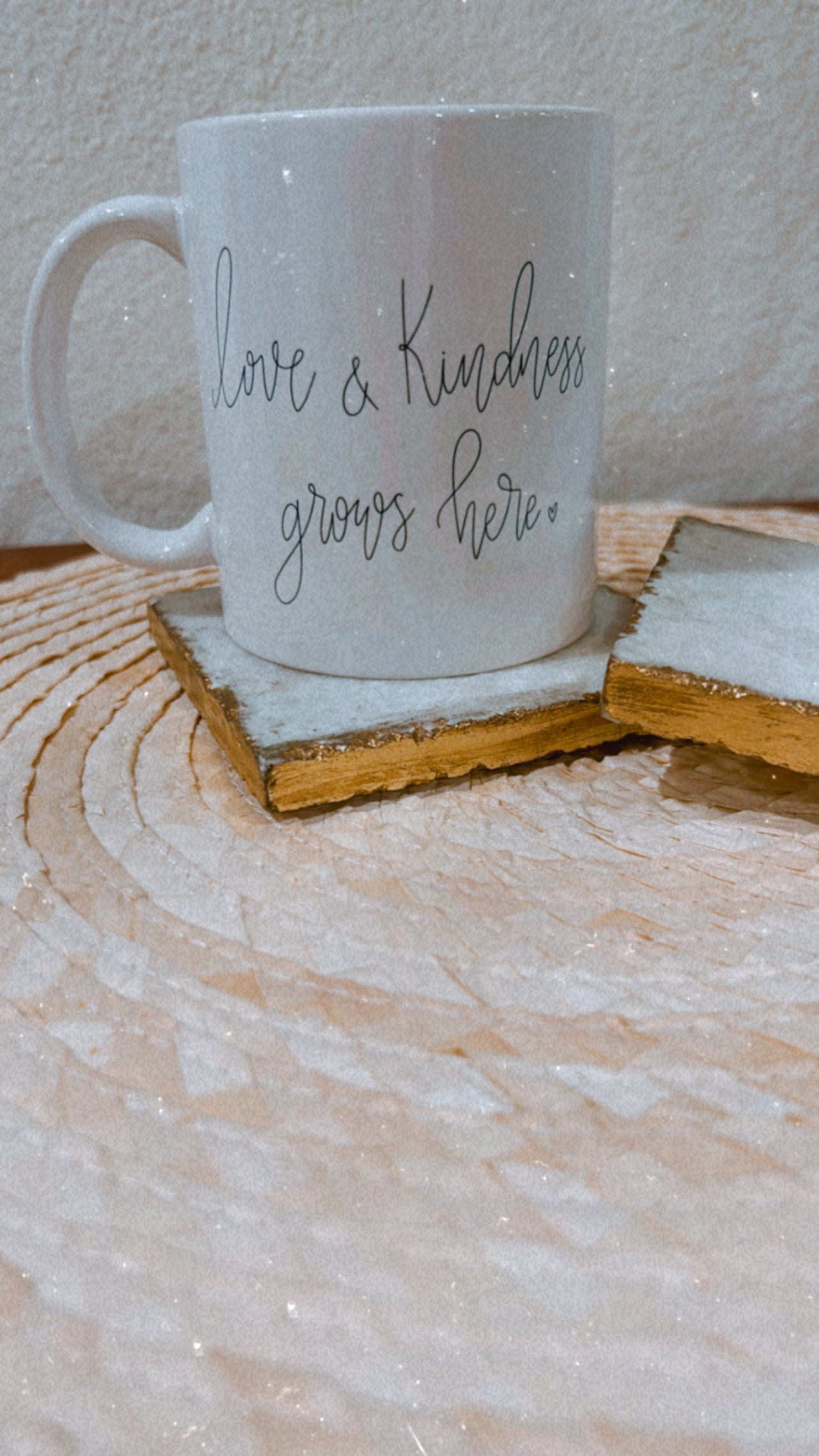 Love & Kindness Grows Here - White glossy mug