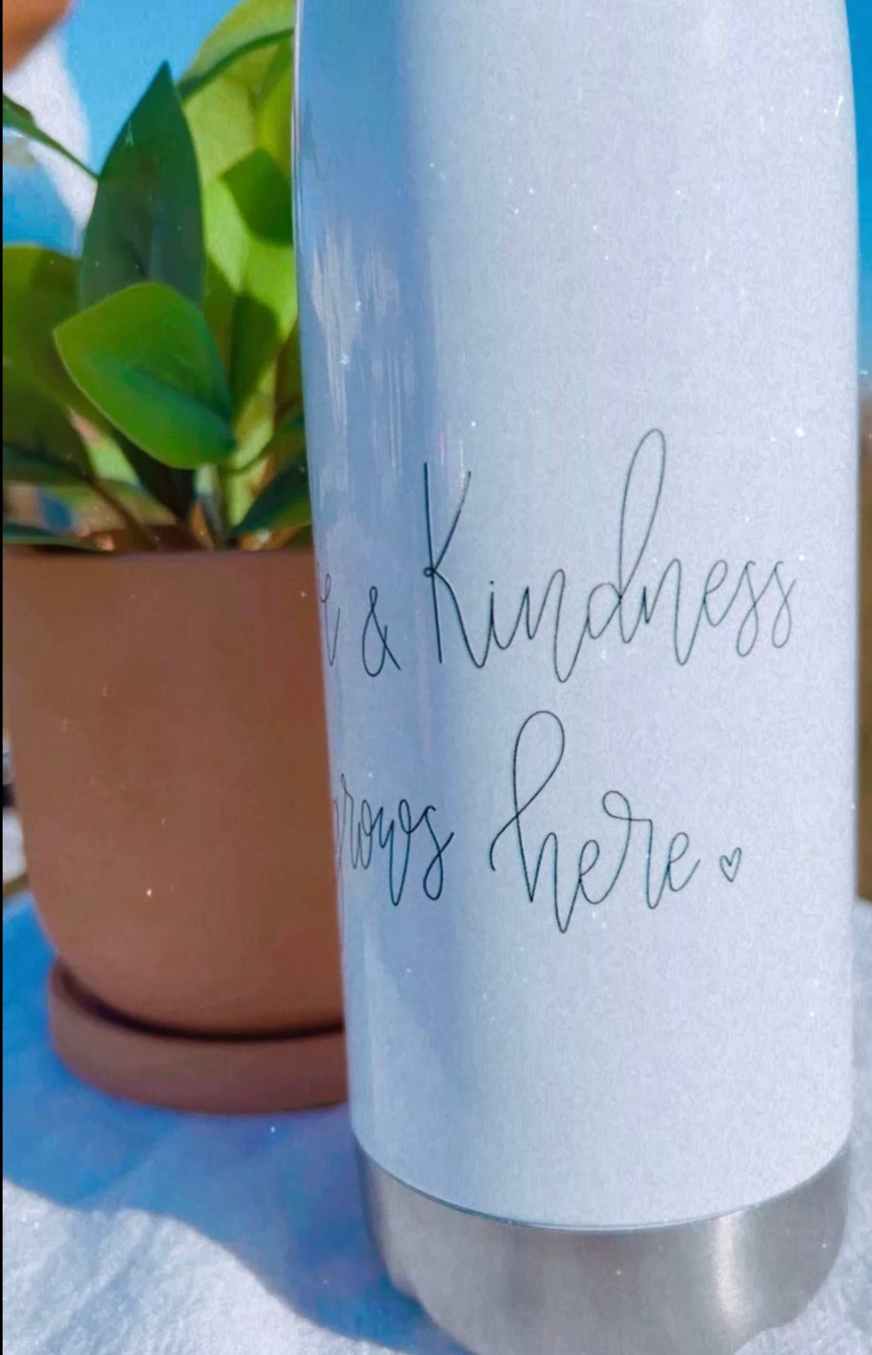 Love & Kindness Grows Here - Stainless Steel Water Bottle
