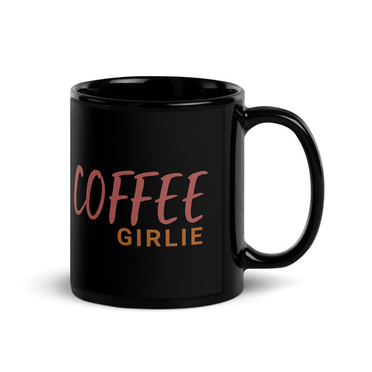 Coffee Girlie - Black Glossy Mug