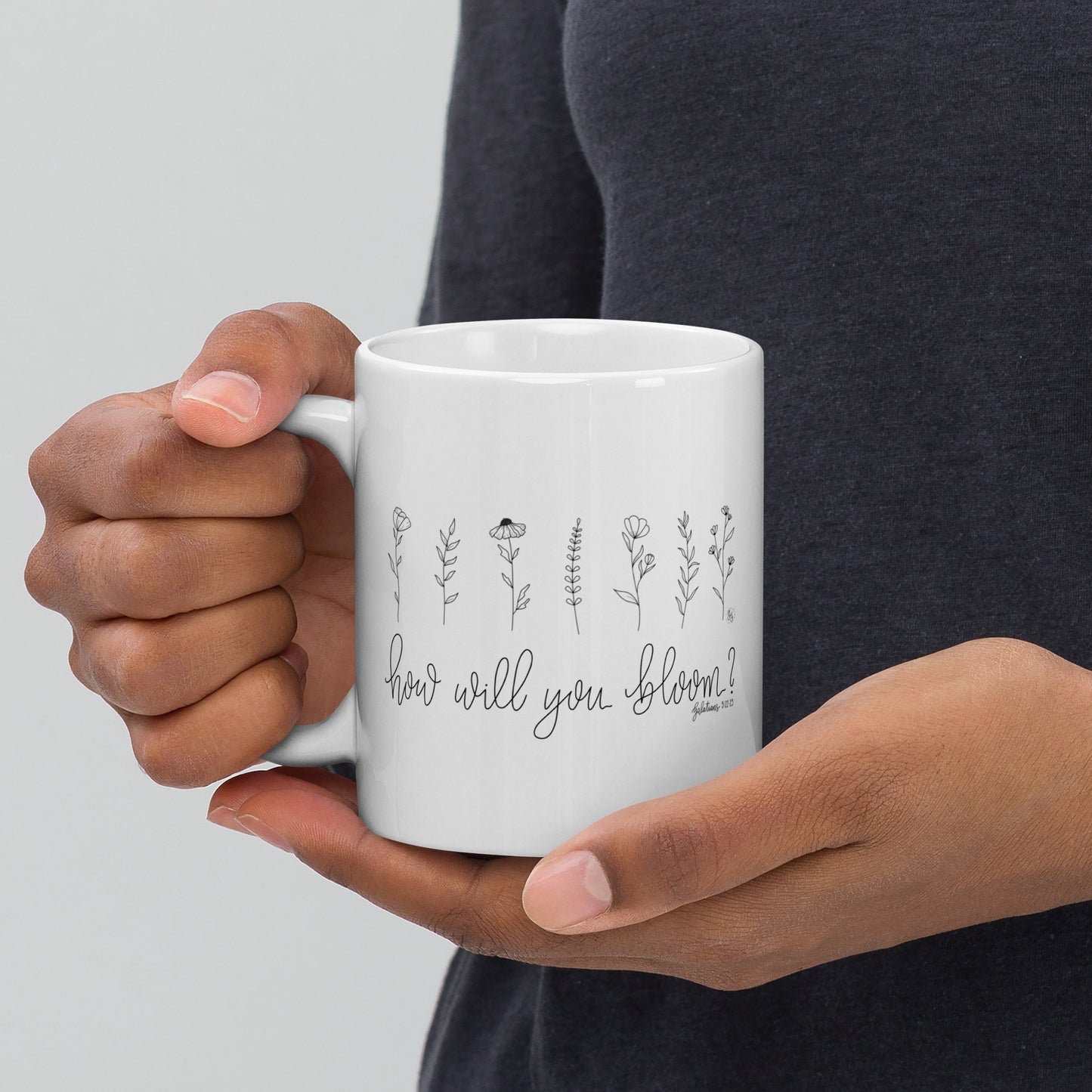 How Will You Bloom - White glossy mug