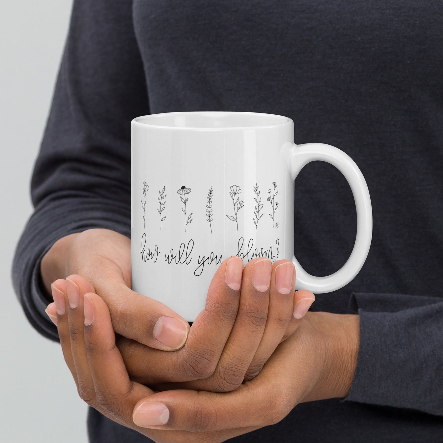 How Will You Bloom - White glossy mug