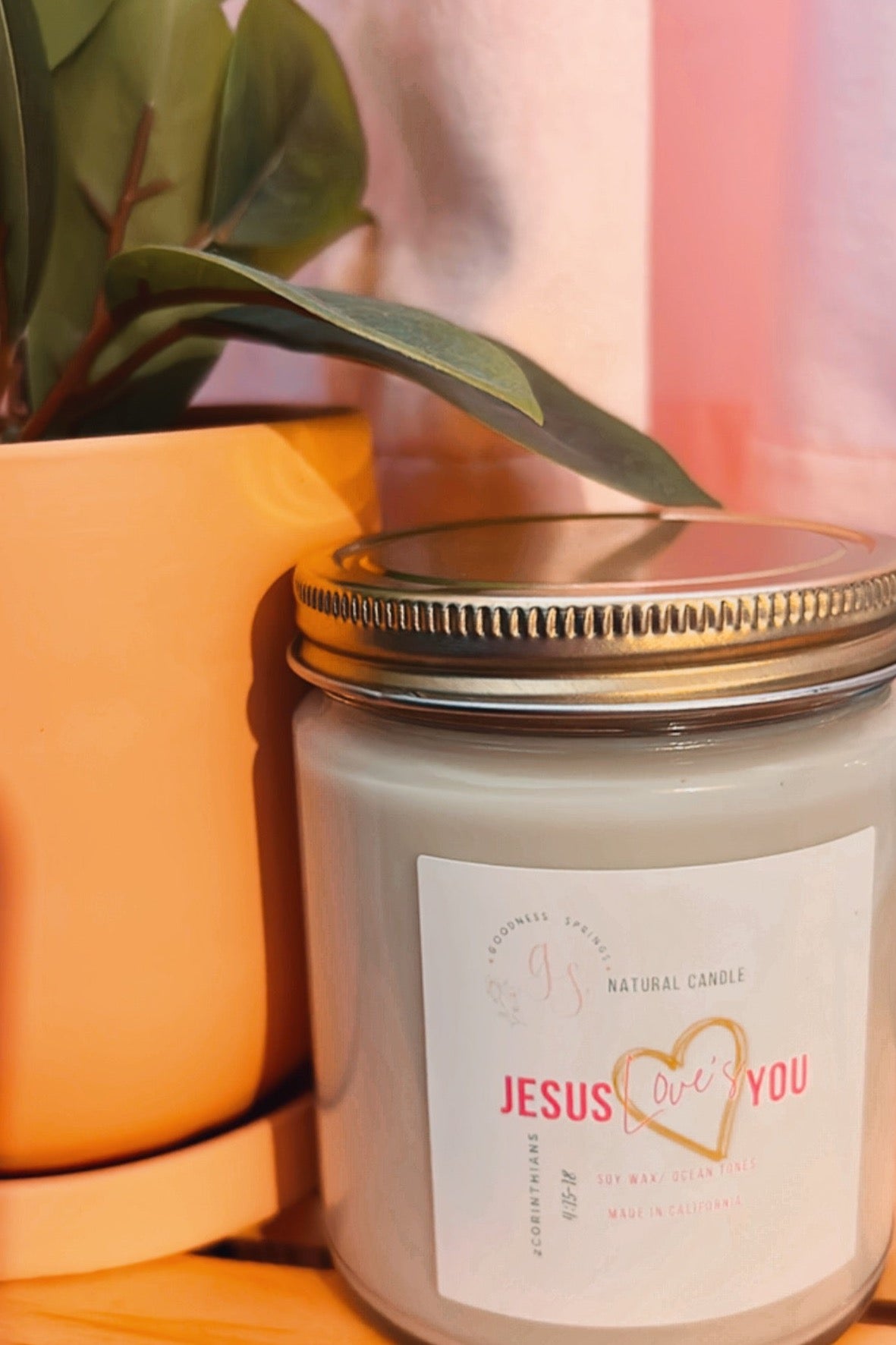 Jesus Loves You - Handmade Candle