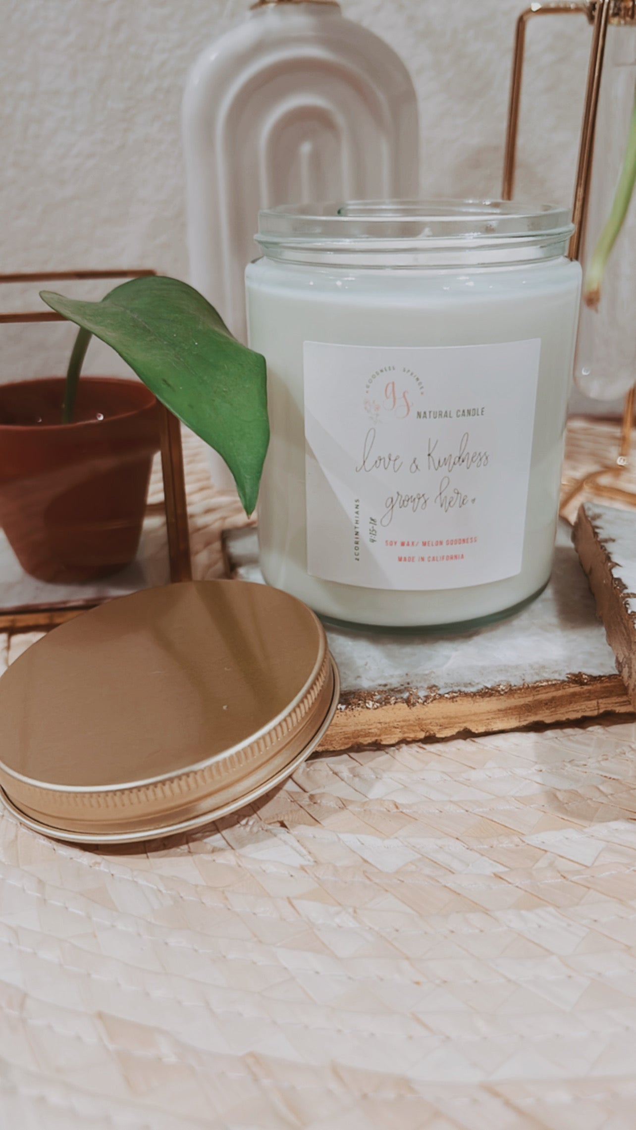 Love & Kindness Grows Here - Handmade Candle