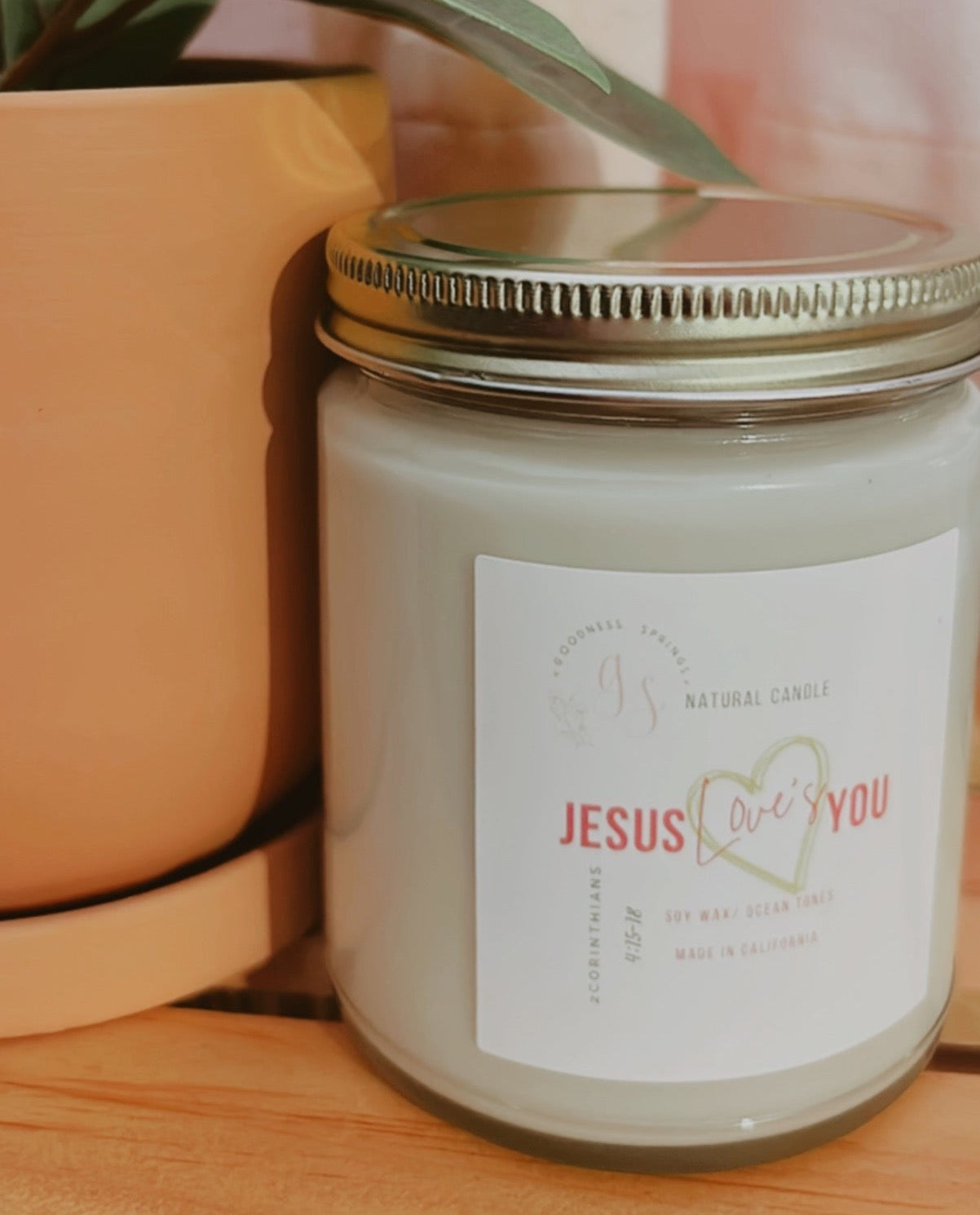 Jesus Loves You - Handmade Candle