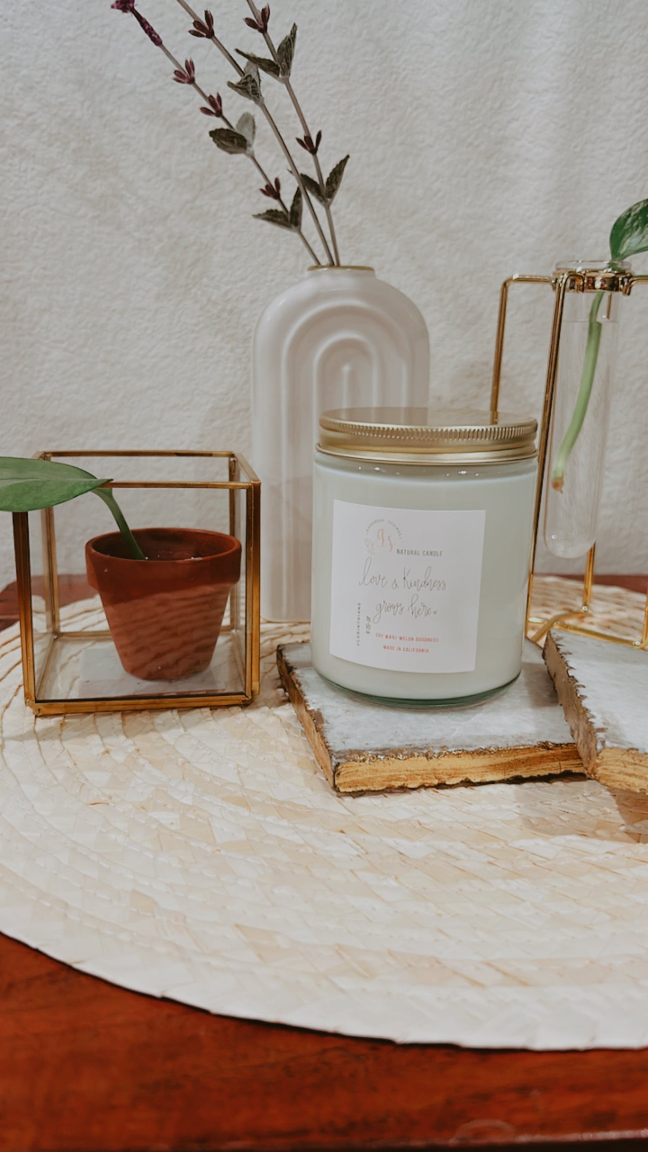 Love & Kindness Grows Here - Handmade Candle